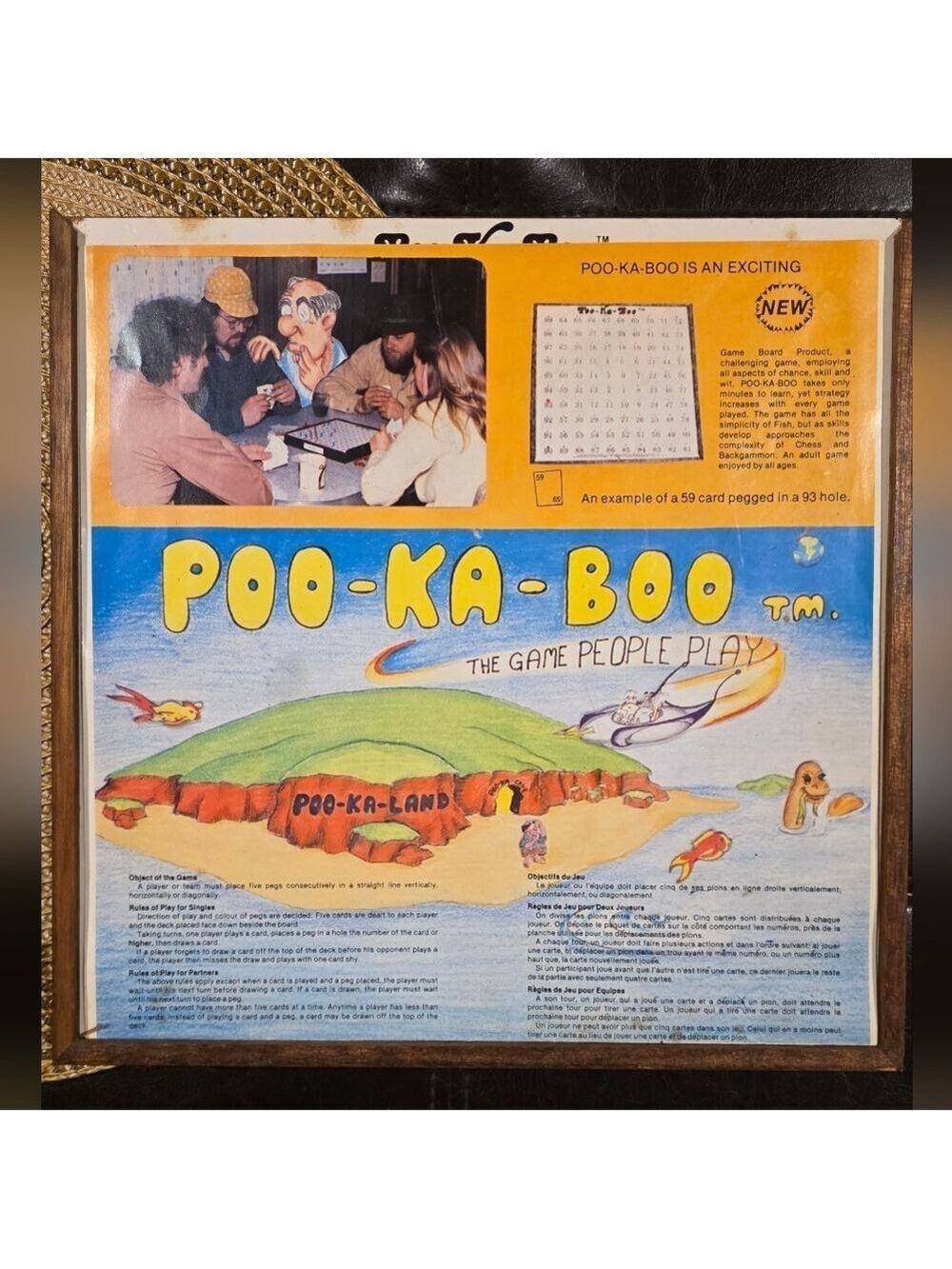 Vintage Poo-Ka-Boo Board Game